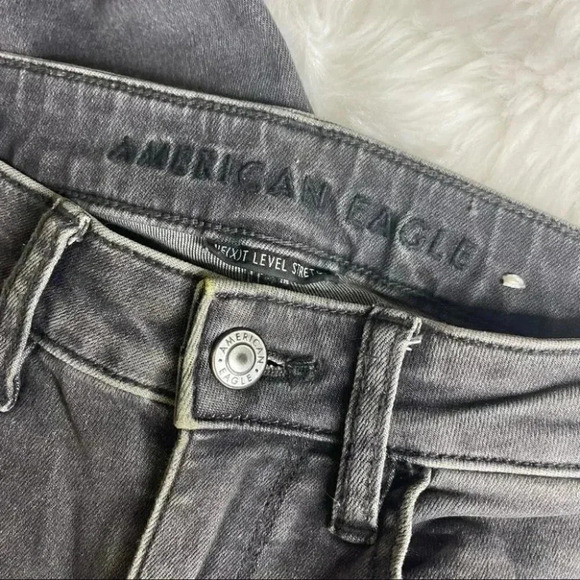 American Eagle Super High Rise Jeggings Jeans Skinny in Gray Size 2 Jeans - Picture 7 of 11